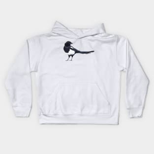 Black-billed Magpie Kids Hoodie